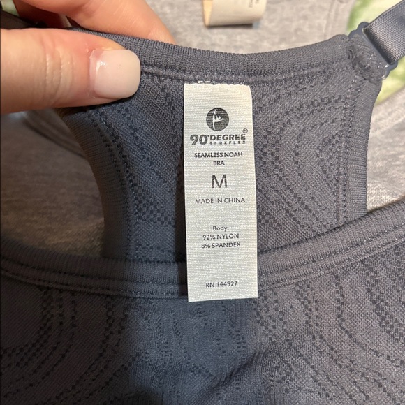 90degree Women's Gray Sports Bra Set - Picture 2 of 3